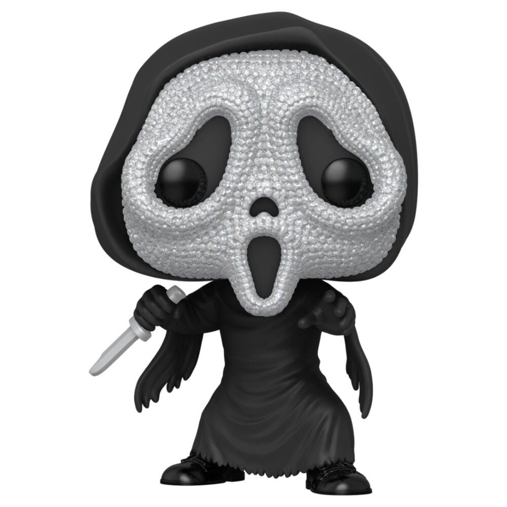 Funko Pop Ghost Face Bling Mask Glitter #2168 figura frontal sobre fondo blanco Funko Pop Ghost Face Bling Mask Glitter #2168 figura frontal sobre fondo blanco