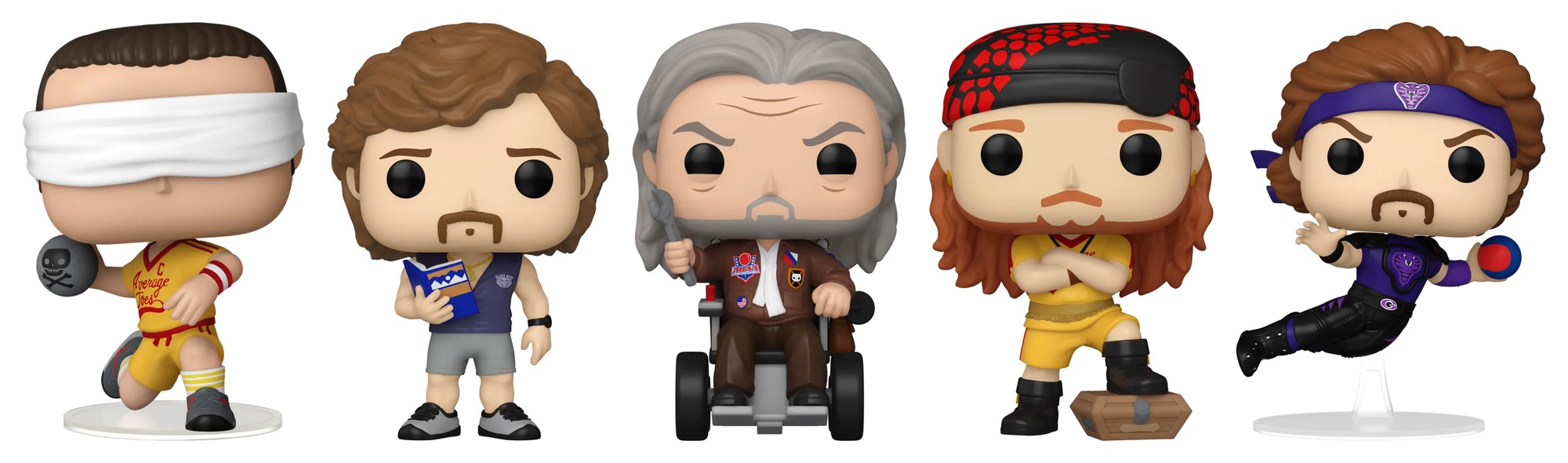 Ola Funko Pop Dodgeball 2026: Peter La Fleur 1814, White Goodman 1815, Patches O’Houlihan 1816, Steve The Pirate 1817 y White Goodman 1818